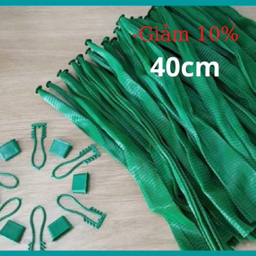 Túi lưới nhựa đựng nông sản màu xanh 40cm
